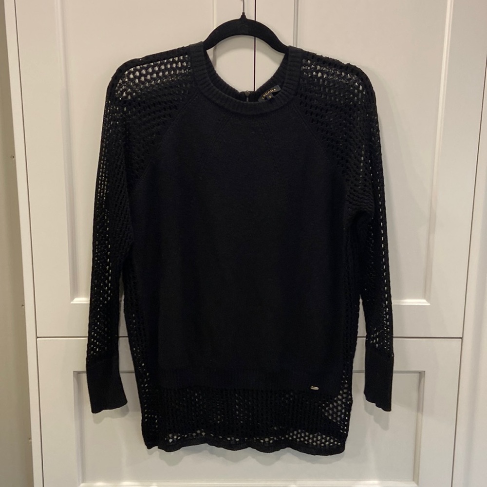 ESCADA Black Sweater with Mesh Arms